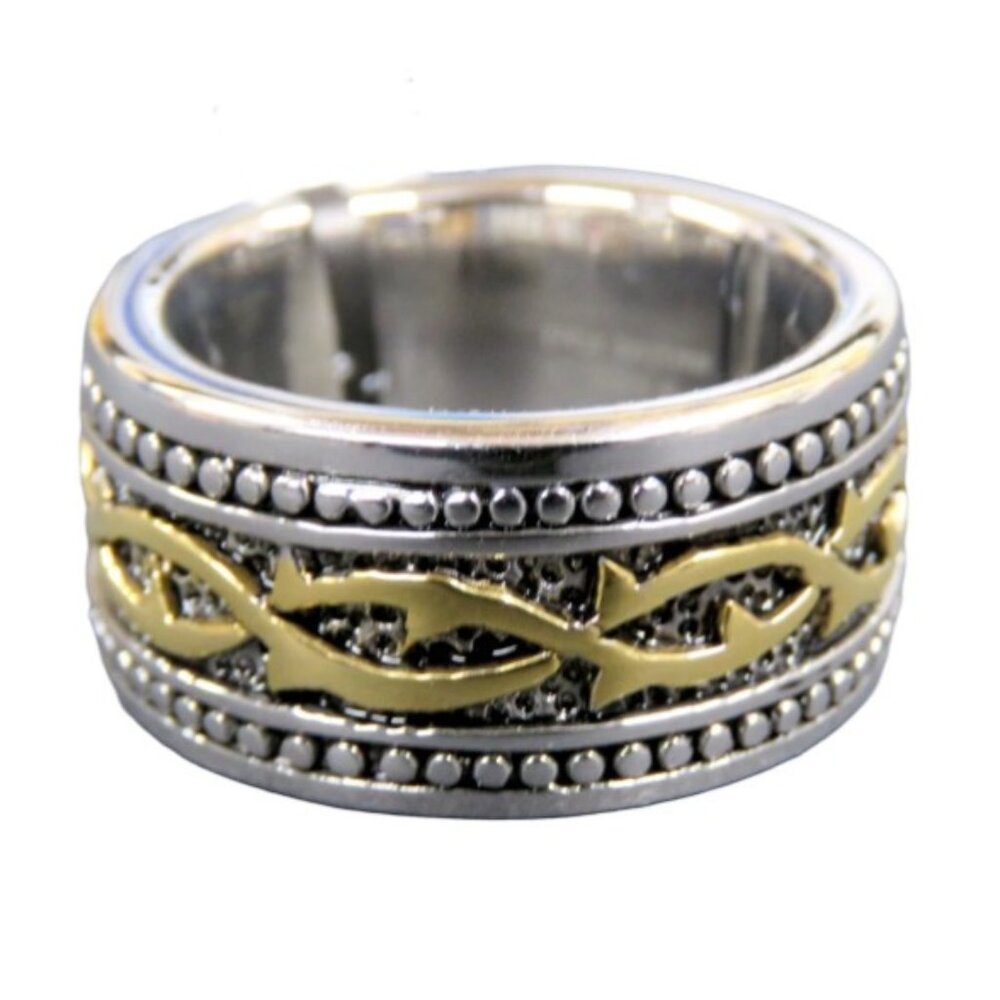 Inox Men's Stainless Steel Celtic Design Ring